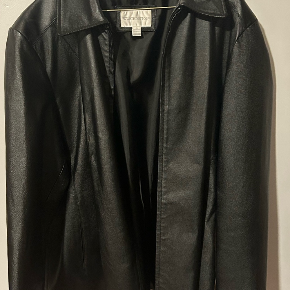 Worthington Brand size 2X leather and polyester jacket